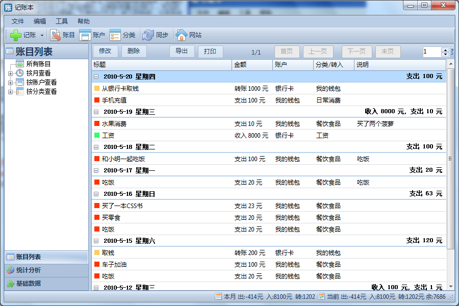 报表功能图片