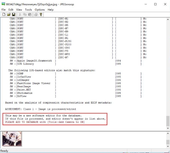 Jpegsnoop 功能截图