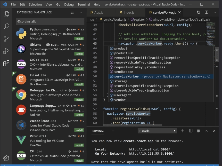 VSCode Screenshot