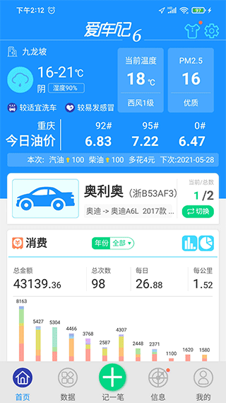 爱车记油耗版app第1张手机截图