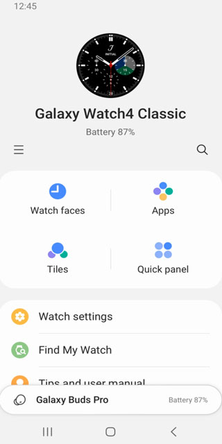 Galaxy Wearable第1张手机截图