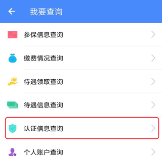 认证信息查询界面