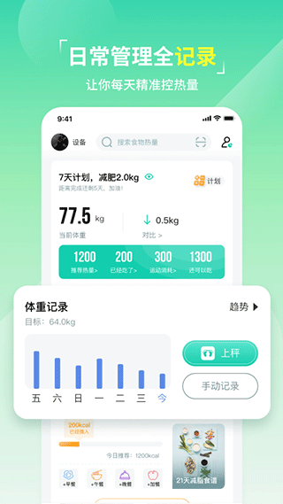 热量减肥法健身app软件封面