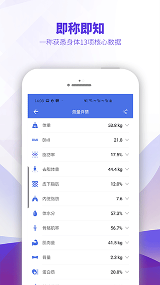 OntoFit智能体脂秤app第2张手机截图